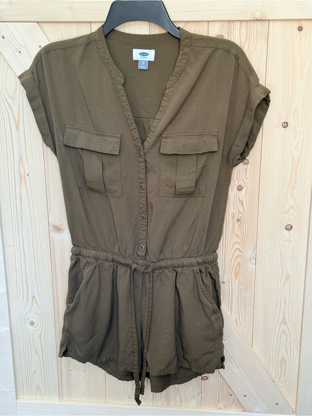 Old Navy Olive Green Utility Romper